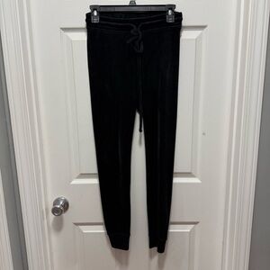 American Eagle Outfitters Black Velvet Joggers